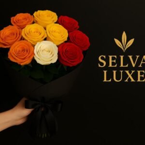 Bouquet Rosas rojas, amarillas, blancas y naranjas Usd $159.90