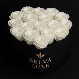 Corazón Rosas blancas Usd $ 339.90